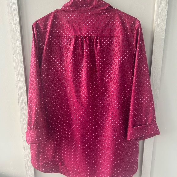 Chicos Size 2 red with pink polkadots raincoat - Picture 4 of 8